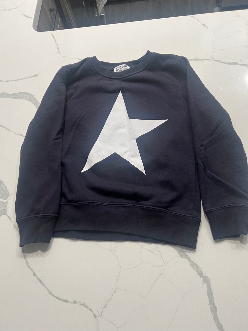 Golden Goose Black Sweatshirt with White Star Graphic NWOT